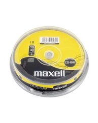 CD-RW диски Maxell, 700MB 4X CAKE*10 624027.00.CN цена и информация | Виниловые пластинки, CD, DVD | kaup24.ee