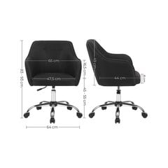 Офисный стул SONGMICS OBG019B01, черный цена и информация | Офисные кресла | kaup24.ee