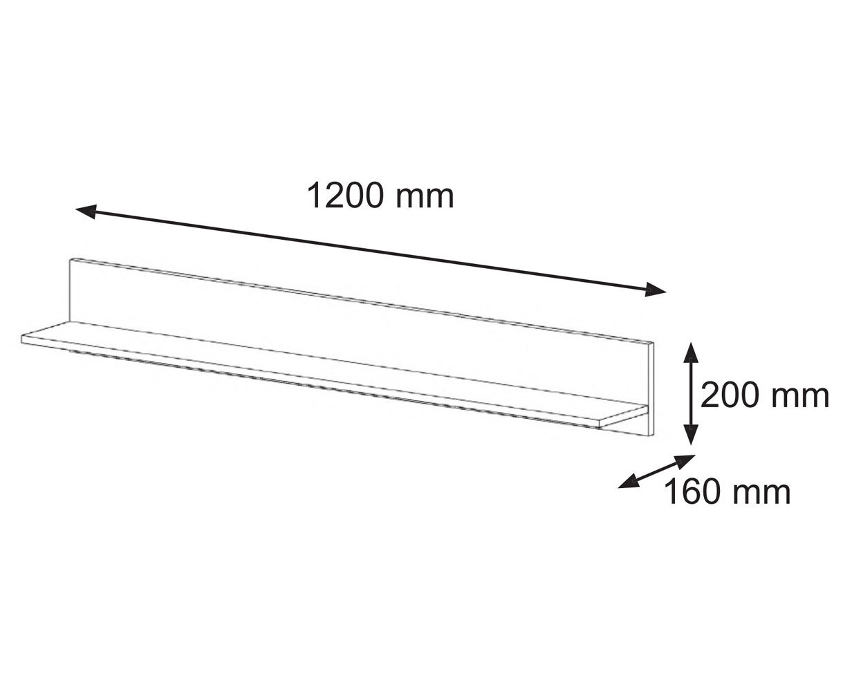 Riiul Aura Shelf 120 DA цена и информация | Riiulid | kaup24.ee