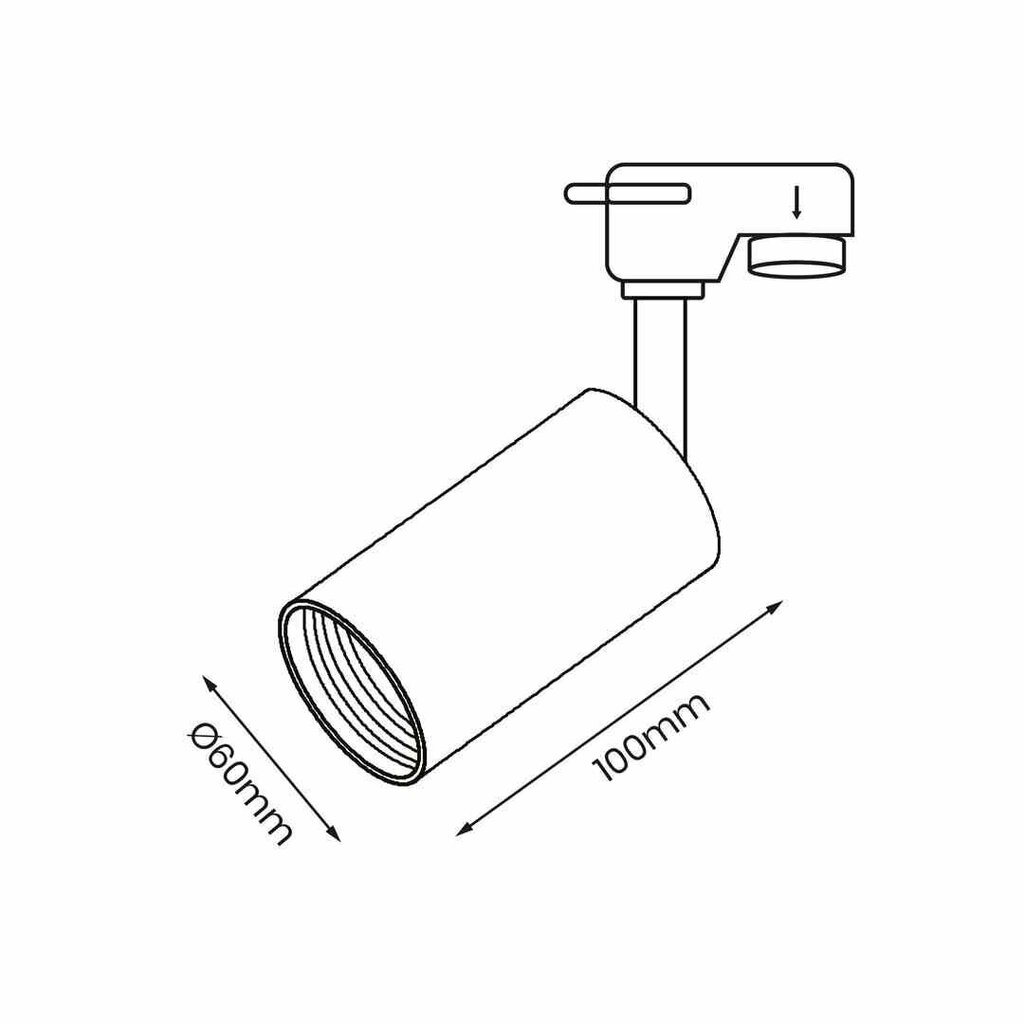 Milagro laevalgusti Pipe Track Spot Light Black hind ja info | Laelambid | kaup24.ee