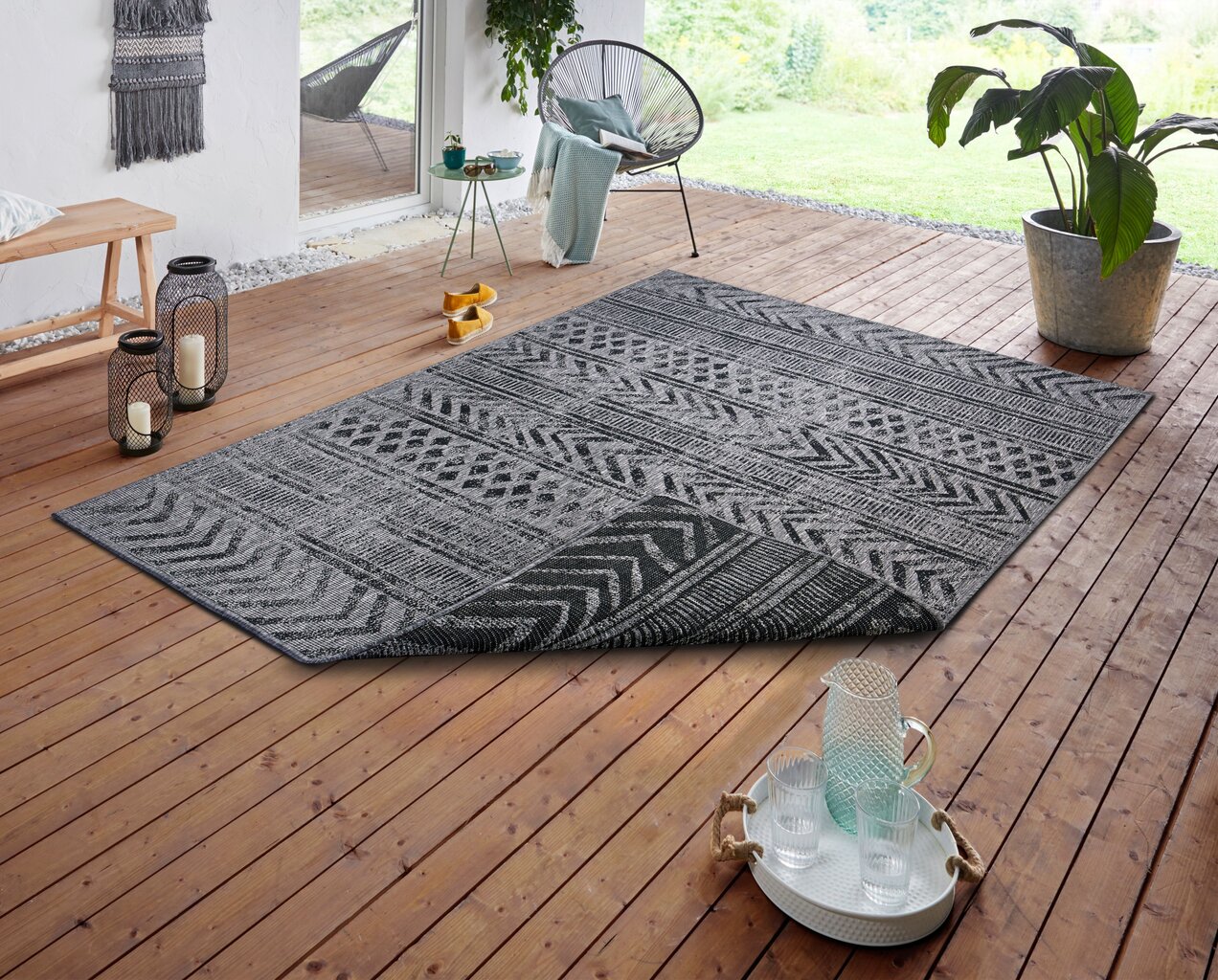 Vaip Northrugs Biri, 150x80 cm, hall цена и информация | Vaibad | kaup24.ee