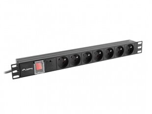 Lanberg Сетевой фильтр Rack PDU 19" 1U 10A 7X 230V PL 2м черный C14 цена и информация | Удлинители | kaup24.ee