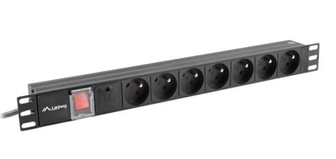 Lanberg Ülepingekaitse Rack PDU 19 "1U 16A 7X 230V PL 2m must hind ja info | Pikendusjuhtmed, kaablid | kaup24.ee