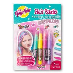 Mänguasjad Inn | Metallic Hair Chalk 5 tk hind ja info | Tüdrukute mänguasjad | kaup24.ee