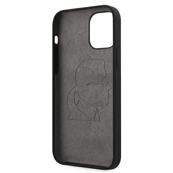 Karl Lagerfeld KLHCP12SSLFKBK telefonile iPhone 12 mini 5,4 ", must hind ja info | Telefoni kaaned, ümbrised | kaup24.ee