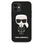 Karl Lagerfeld KLHCP12SSLFKBK telefonile iPhone 12 mini 5,4 ", must hind ja info | Telefoni kaaned, ümbrised | kaup24.ee