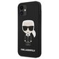 Karl Lagerfeld KLHCP12SSLFKBK telefonile iPhone 12 mini 5,4 ", must hind ja info | Telefoni kaaned, ümbrised | kaup24.ee