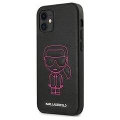 Karl Lagerfeld KLHCP12SPCUIKPI telefonile iPhone 12 Mini 5,4", must hind ja info | Telefoni kaaned, ümbrised | kaup24.ee