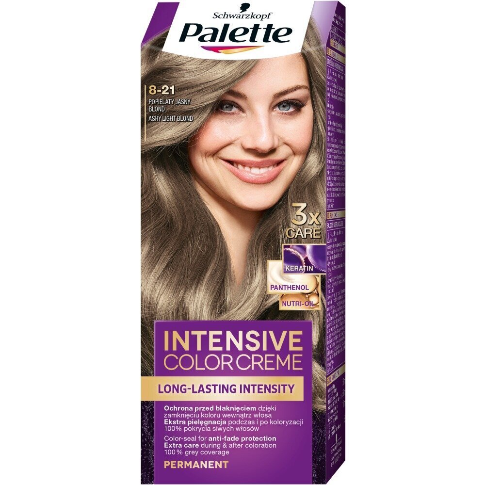 Juuksevärv Palette Intensive Color Creme Hair Colorant 8-21 Light Ash Blonde hind ja info | Juuksevärvid | kaup24.ee