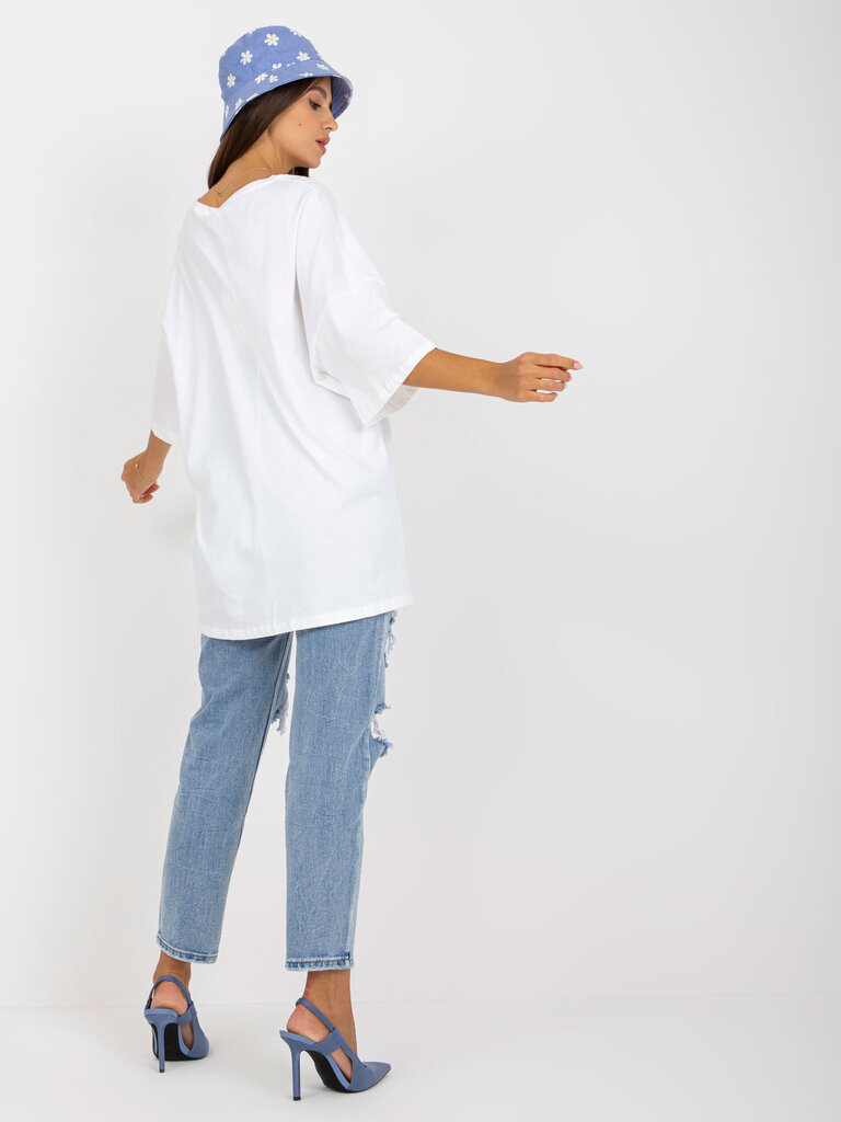 Naiste valge vabaaja pluus цена и информация | Naiste pluusid, särgid | kaup24.ee