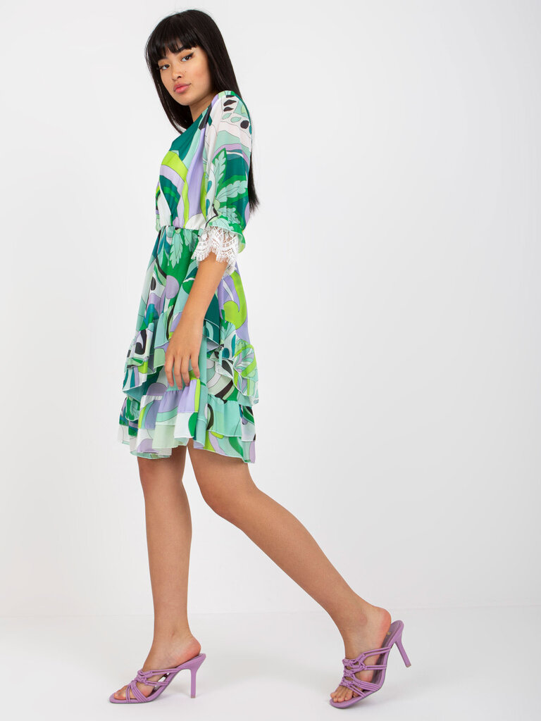 Naiste roheline satsiga kleit hind ja info | Kleidid | kaup24.ee