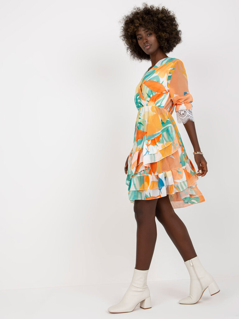 Naiste oranž satsiga kleit hind ja info | Kleidid | kaup24.ee