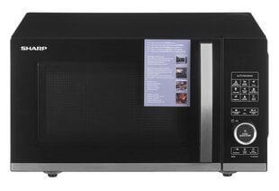 Sharp Microwave Oven with Grill YC-QG204AE-B Free standing  20 L  800 W  Grill  Black цена и информация | Микроволновые печи | kaup24.ee