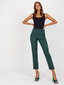 Naiste tumerohelisest kangast püksid hind ja info | Naiste püksid | kaup24.ee