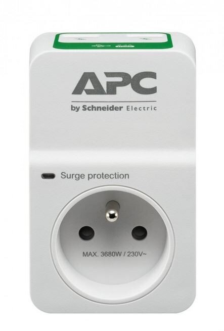 APC PM1WU2-FR Essential 1gn. FR / 2xUSB hind ja info | Pikendusjuhtmed, kaablid | kaup24.ee