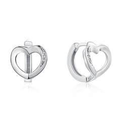 Нежные серебряные серьги с сердечком Moiss E0000166 цена и информация | Серьги | kaup24.ee