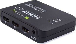 Переключатель HDMI Techly 3-HDMI 2.0 HDR 3x1 4K*60Hz цена и информация | Адаптеры и USB-hub | kaup24.ee