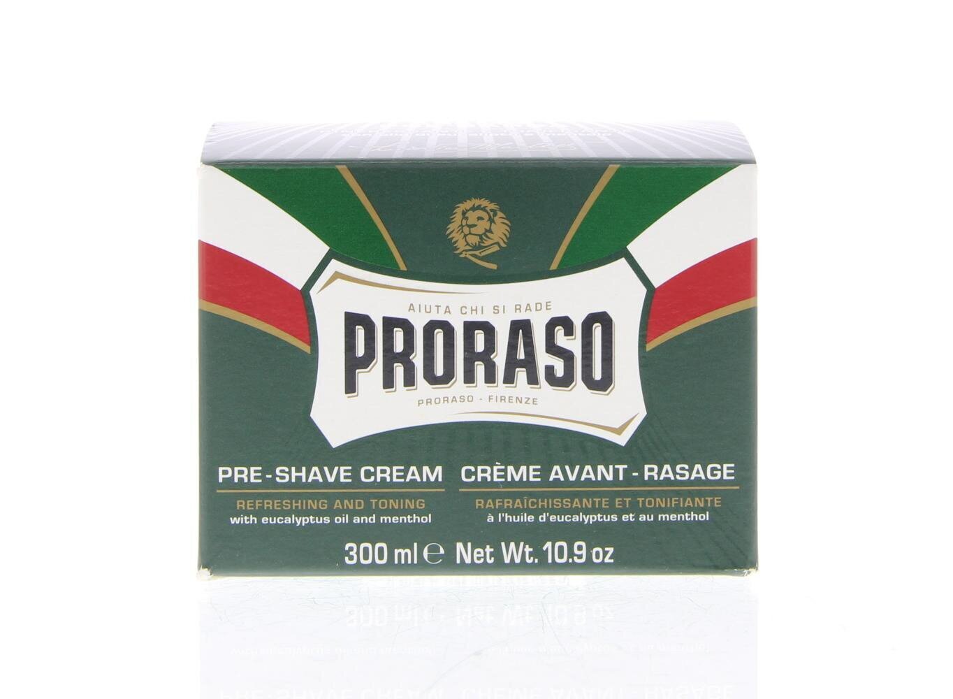 Näokreem Proraso Profesional Raseerimiseelne Eukalüpt Mentool (300 ml) hind ja info | Raseerimisvahendid | kaup24.ee