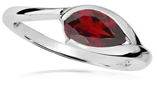 MOISS Элегантное серебряное кольцо с красным гранатом RG000 цена и информация | Кольцо | kaup24.ee