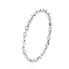 Минималистское серебряное витое кольцо Beneto AGG315L цена и информация | Кольцо | kaup24.ee
