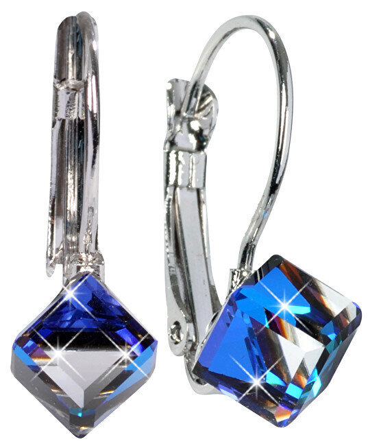 Levien Stiilsed kõrvarõngad Cube Bermuda Blue hind ja info | Kõrvarõngad | kaup24.ee