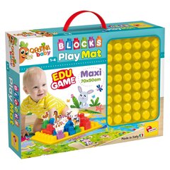 Ehitusplokkide mäng Lisciani Giochi Carotina Baby 70 x 50 cm vaibapusle 62 tükki 40799 цена и информация | Drewniana Wieża Piramida Kura Nakładanie Kolorowych Kwadratów LD-15 15276 | kaup24.ee