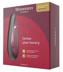 Клиторальный стимулятор Womanizer Premium 2, бордовый цена и информация | Вибраторы | kaup24.ee