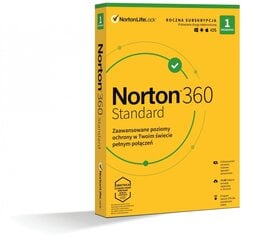 Norton 360 Standard 10 ГБ PL 1 пользователь, 1 устройство, 12 месяцев 21408666 цена и информация | Антивирусы | kaup24.ee