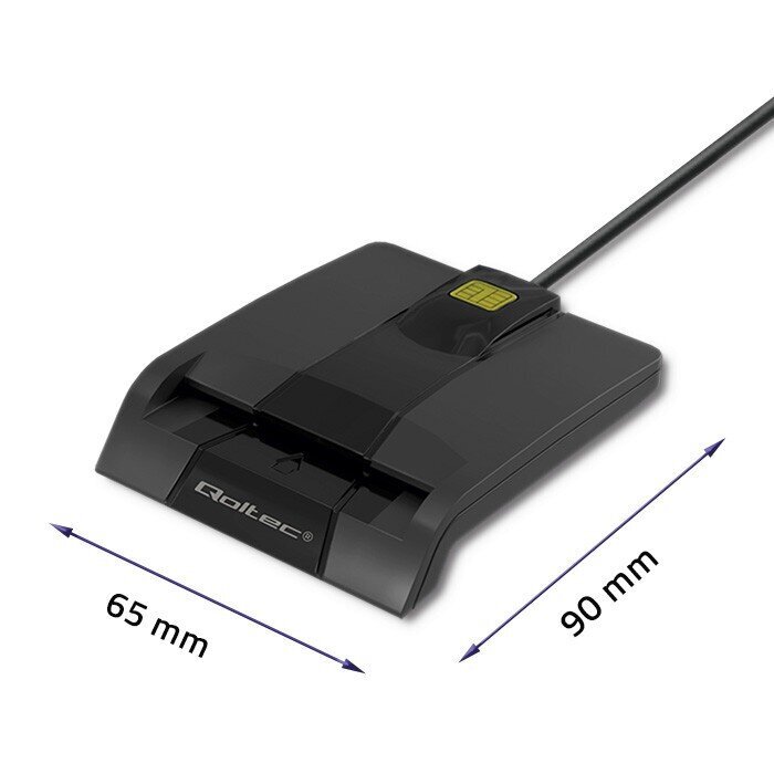 Qoltec Nutikas ID-kaardi lugeja, USB tüüp C цена и информация | Nutiseadmed ja aksessuaarid | kaup24.ee