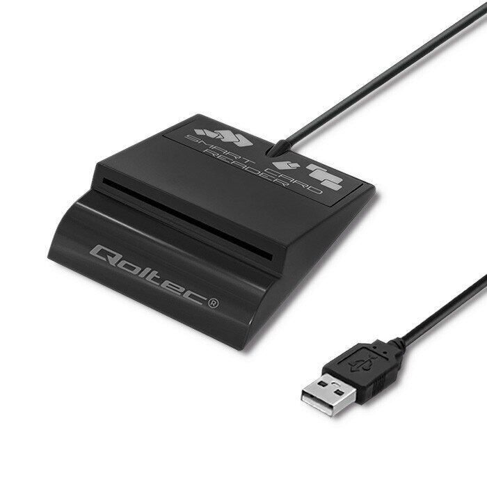 Qoltec Intelligentne ID-kaardi lugeja, USB tüüp C hind ja info | Nutiseadmed ja aksessuaarid | kaup24.ee