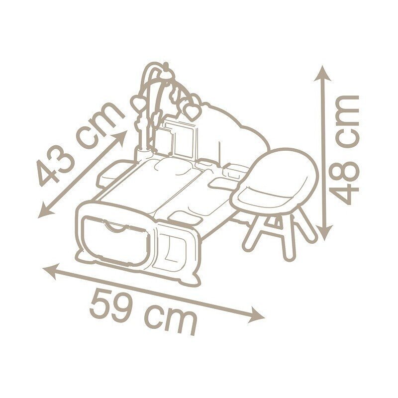 SMOBY beebiõde elektrooniline lapsehoidja + nukk hind ja info | Tüdrukute mänguasjad | kaup24.ee