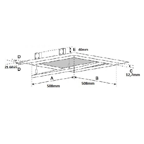 Alumiiniumist kontroll-luuk (värvitav), 500x500x12,5 mm hind ja info | Isolatsiooni- ja tihendus pakkematerjal | kaup24.ee