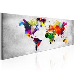 Картина - World Map: Coloured Revolution 135x45 см цена и информация | Картины, живопись | kaup24.ee