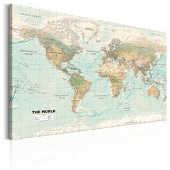 Картина - World Map: Beautiful World 120x80 см цена и информация | Картины, живопись | kaup24.ee