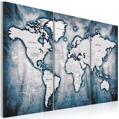 Картина - World Map: Ink Triptych 120x80 см цена и информация | Картины, живопись | kaup24.ee