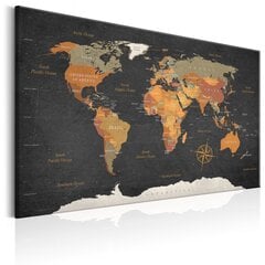 Картина - World Map: Secrets of the Earth 120x80 см цена и информация | Картины, живопись | kaup24.ee
