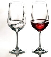 Бокалы для вина Bohemia Turbulenc, 2 шт цена и информация | Стаканы, фужеры, кувшины | kaup24.ee