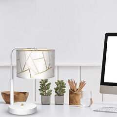 Öölamp ZIGGY WHITE White/Gold 1xE27 hind ja info | Laualambid | kaup24.ee