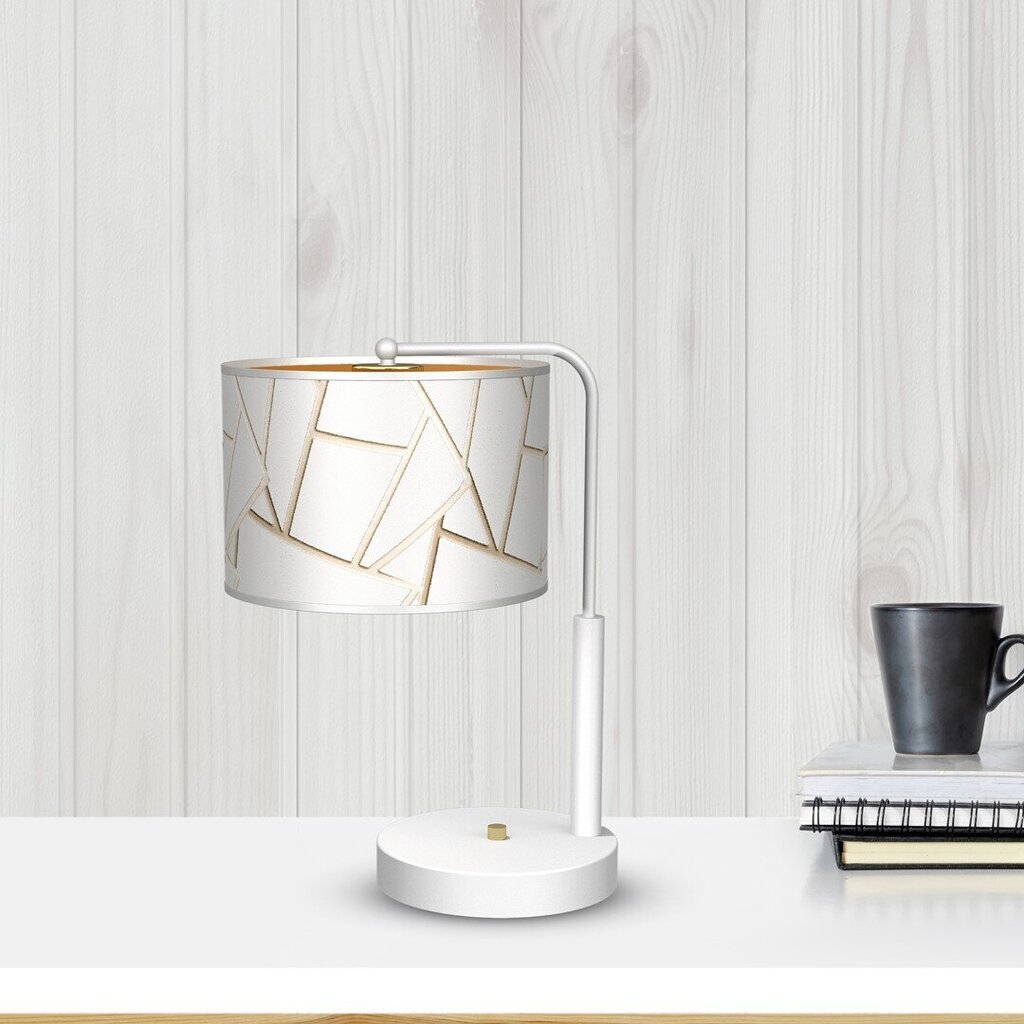 Öölamp ZIGGY WHITE White/Gold 1xE27 цена и информация | Laualambid | kaup24.ee