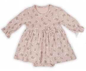 Детское платье комбинированное с боди Nela Nicol 188160, розовое цена и информация | Бодики, распашонки | kaup24.ee
