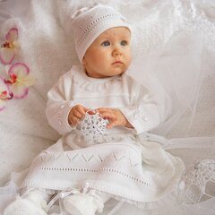 Beebitüdruku ristimiskomplekt – kleit ja müts hind ja info | Komplektid tüdrukutele | kaup24.ee