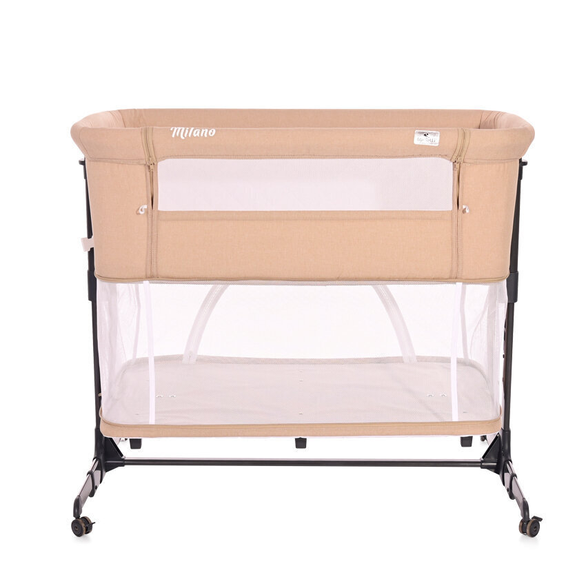 Mänguaedik - voodi Lorelli Crib Milano 2in1, Beige hind ja info | Reisivoodid, mänguaedikud | kaup24.ee