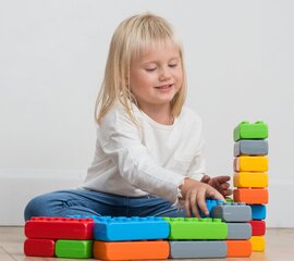 Строительные блоки Marioinex Junior Bricks, 40 шт., (окна + дверь) цена и информация | Конструкторы и кубики | kaup24.ee