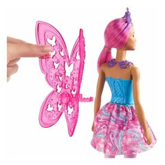 Nukk Mattel Barbie Dreamtopia haldjas roosad juuksed, tiibadega hind ja info | Tüdrukute mänguasjad | kaup24.ee