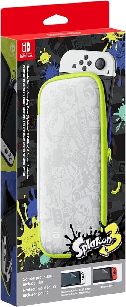 Nintendo Switch Carrying Case Splatoon 3 + Screen Protector hind ja info | Mängukonsoolide lisatarvikud | kaup24.ee