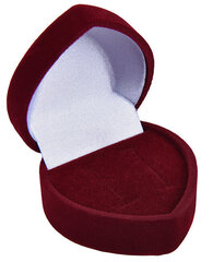 JK Box Burgundia kinkekarp kõrvarõngastele Heart F-75 / NA / A10 hind ja info | Kingituste pakendid | kaup24.ee
