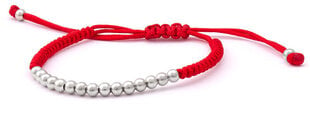 Beneto Красный браслет каббала с серебряными бусинами AGB574 цена и информация | Женские браслеты | kaup24.ee