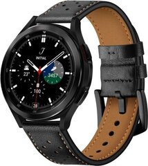 Nutikas kellarihm LEATHER Samsung Galaxy Watch 4 / 5 / 5 PRO (40 / 42 / 44 / 45 / 46 MM) , must цена и информация | Аксессуары для смарт-часов и браслетов | kaup24.ee