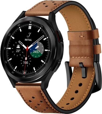 Nutikas kellarihm LEATHER Samsung Galaxy Watch 4 / 5 / 5 PRO (40 / 42 / 44 / 45 / 46 MM) , pruun hind ja info | Nutikellade ja nutivõrude tarvikud | kaup24.ee