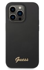 Чехол Guess Silicone Vintage - iPhone 14 Pro Max 6.7, черный цена и информация | Чехлы для телефонов | kaup24.ee